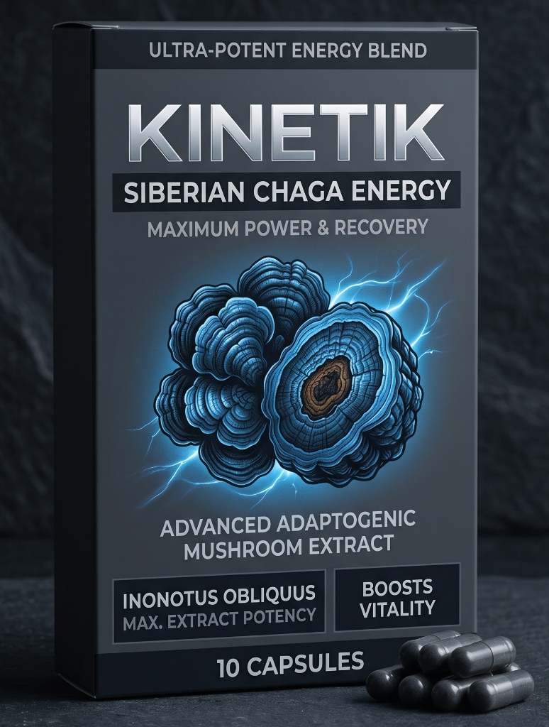 KINETIK Siberian Chaga Energy 10 Capsules Box